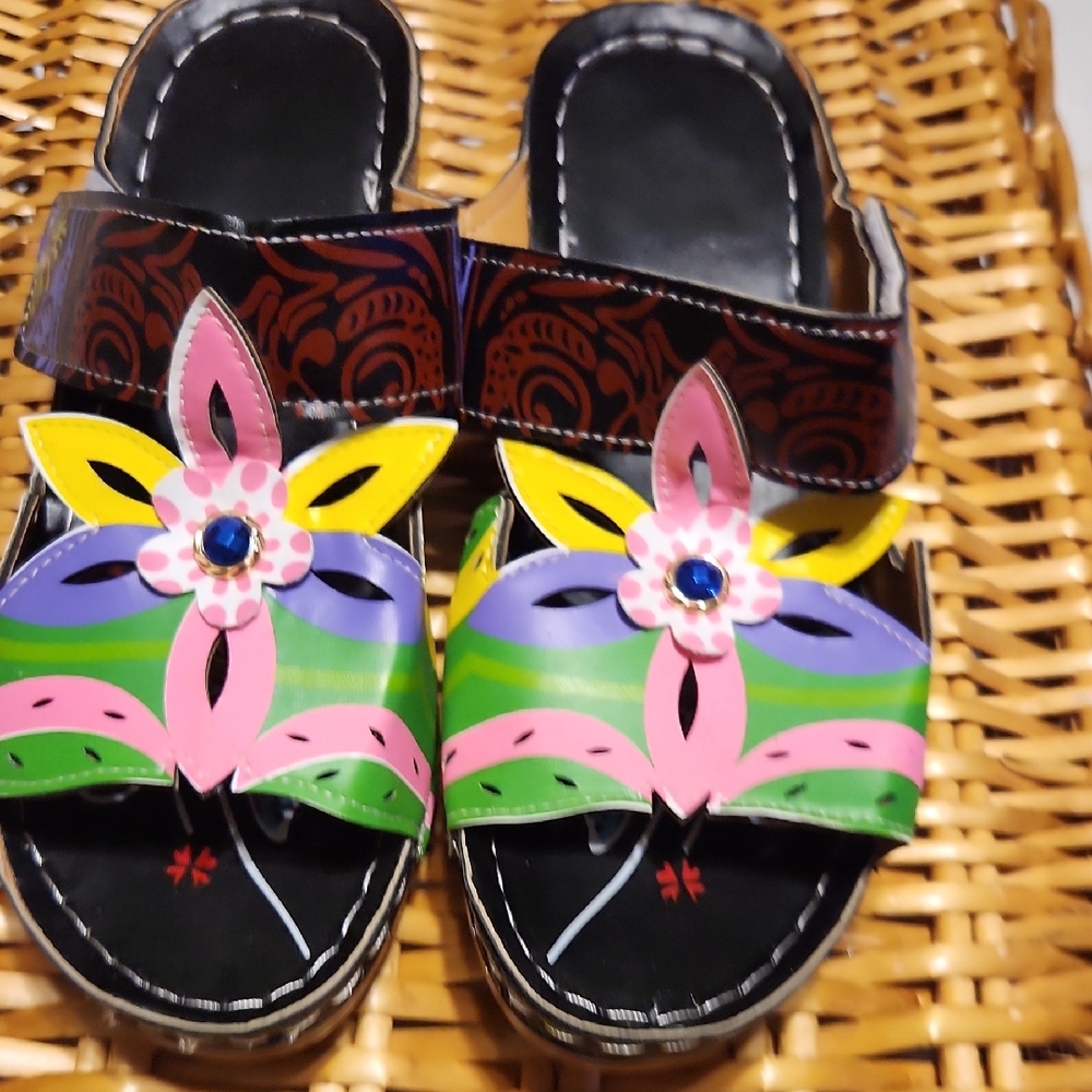 Vibrant Floral Women's Wedges